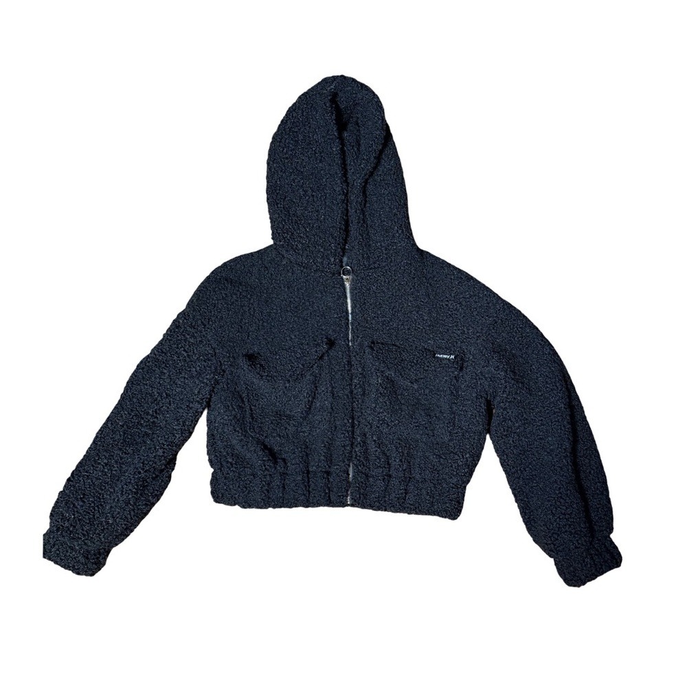 Hurley Women's Cozy Black Teddy Jacket-size large - Picture 5 of 7